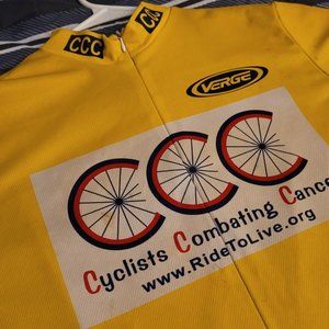 Lance Armstrong "Cyclists Combating Cancer" Ride to Live Cycling Shirt (Med)